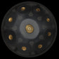 9 and 12 Note Handpans in BLACK + Gold Dimple Mandala | Generation 4s