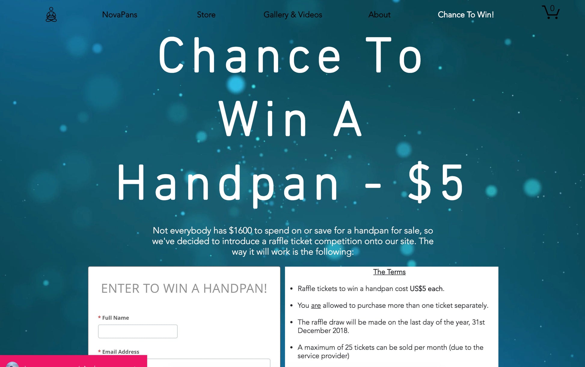 The Handpan Raffle | Win a Handpan! - NovaPans Handpans